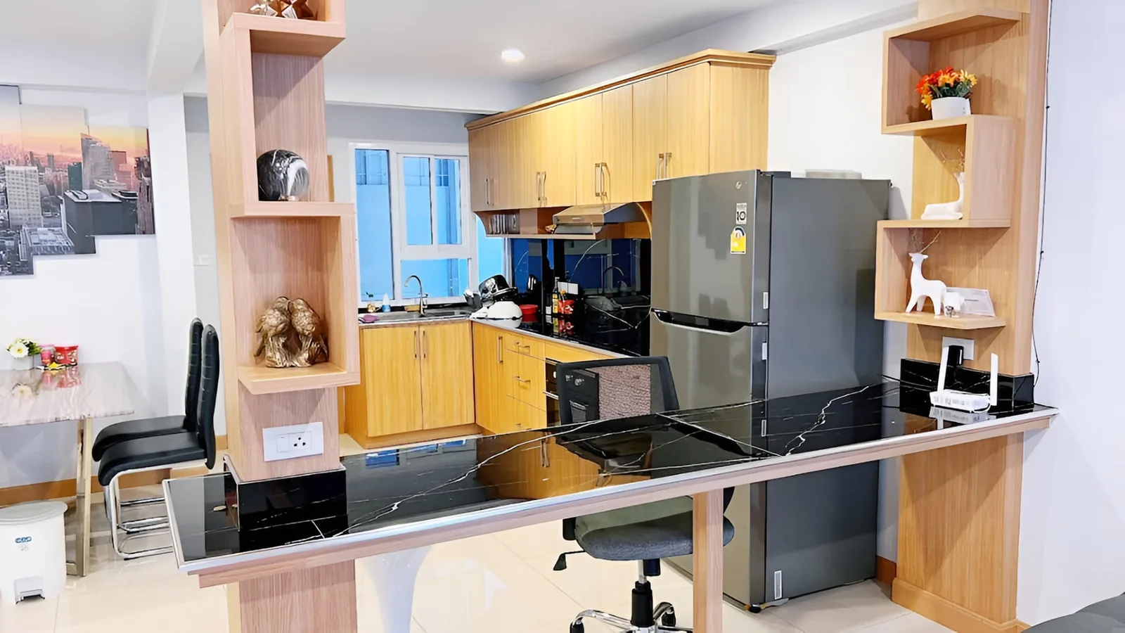 Kitchen & breakfast bar at After Party Villas, Sukh Sabai, Pattaya