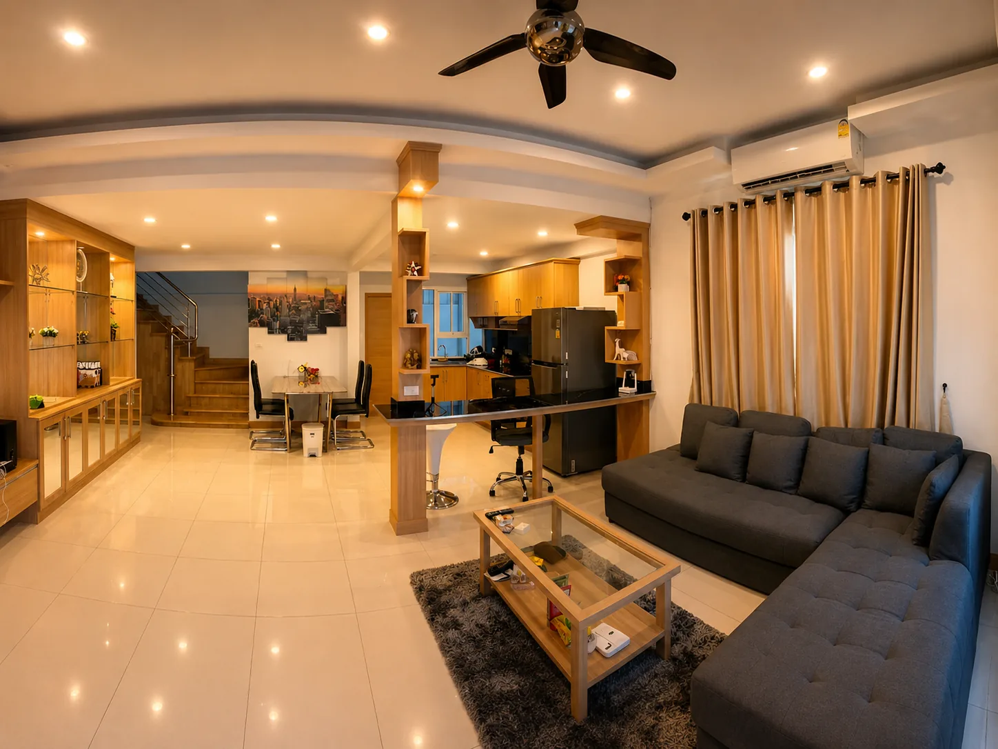 Living area, wider view at After Party Villas, Suksabai Villa, South Pattaya
