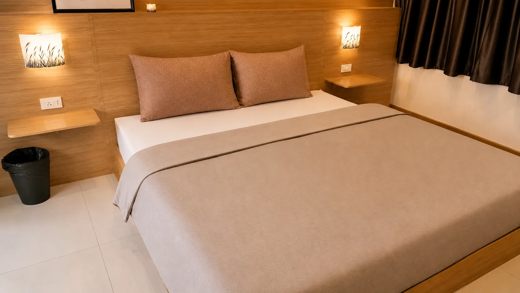 Bedroom, simple king layout at After Party Villas, Suksabai Villa, South Pattaya