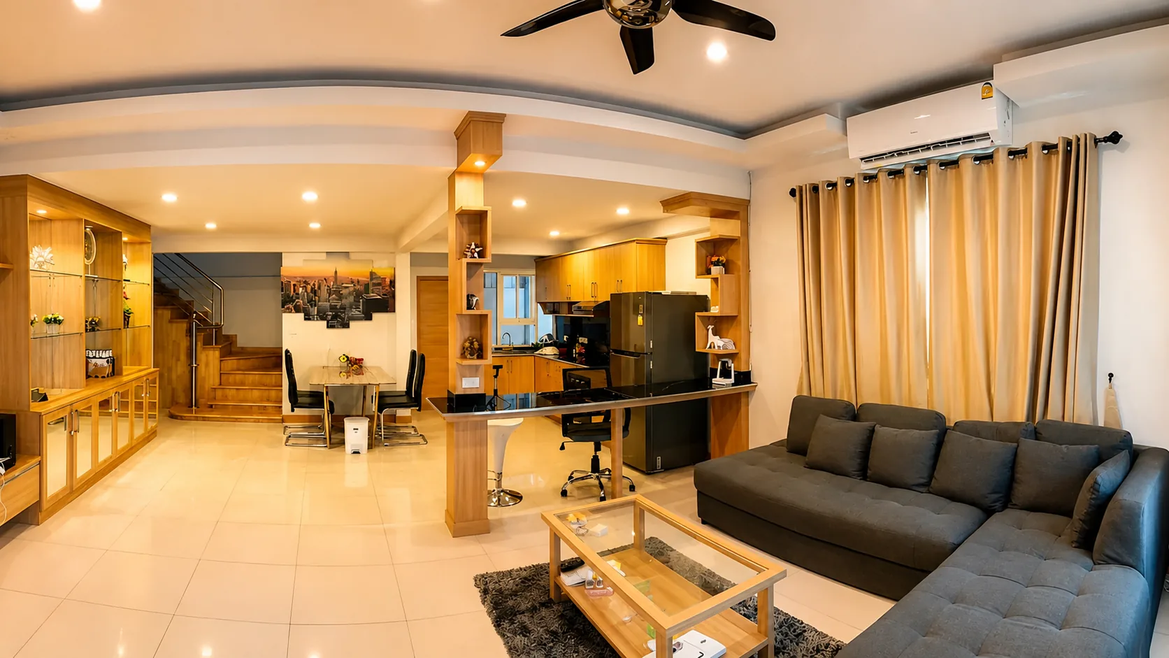 Lounge and workspace corner at After Party Villas, Suksabai Villa, South Pattaya